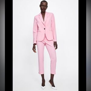 Zara brand new skinny trouser with vents on the hems Women's Pink Suit trouser